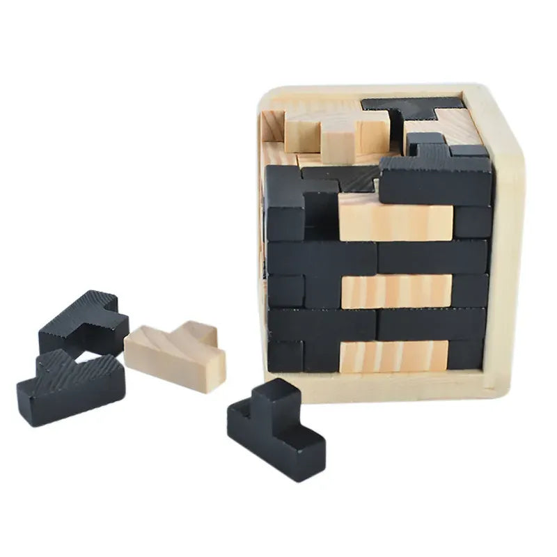 Creative 3D Puzzle Luban Interlocking Wooden Toy Early Educational Toys Puzzles