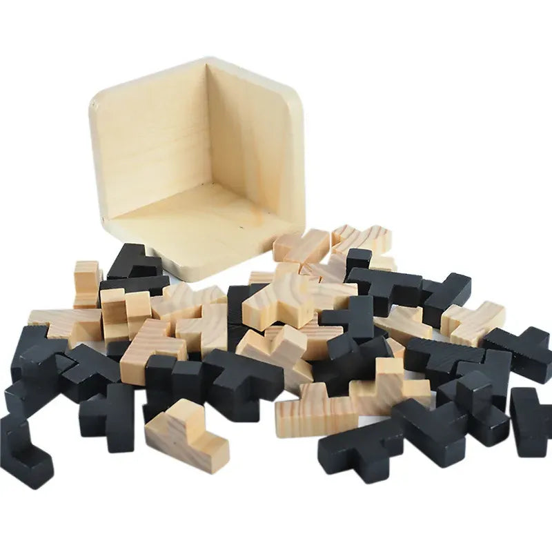 Creative 3D Puzzle Luban Interlocking Wooden Toy Early Educational Toys Puzzles