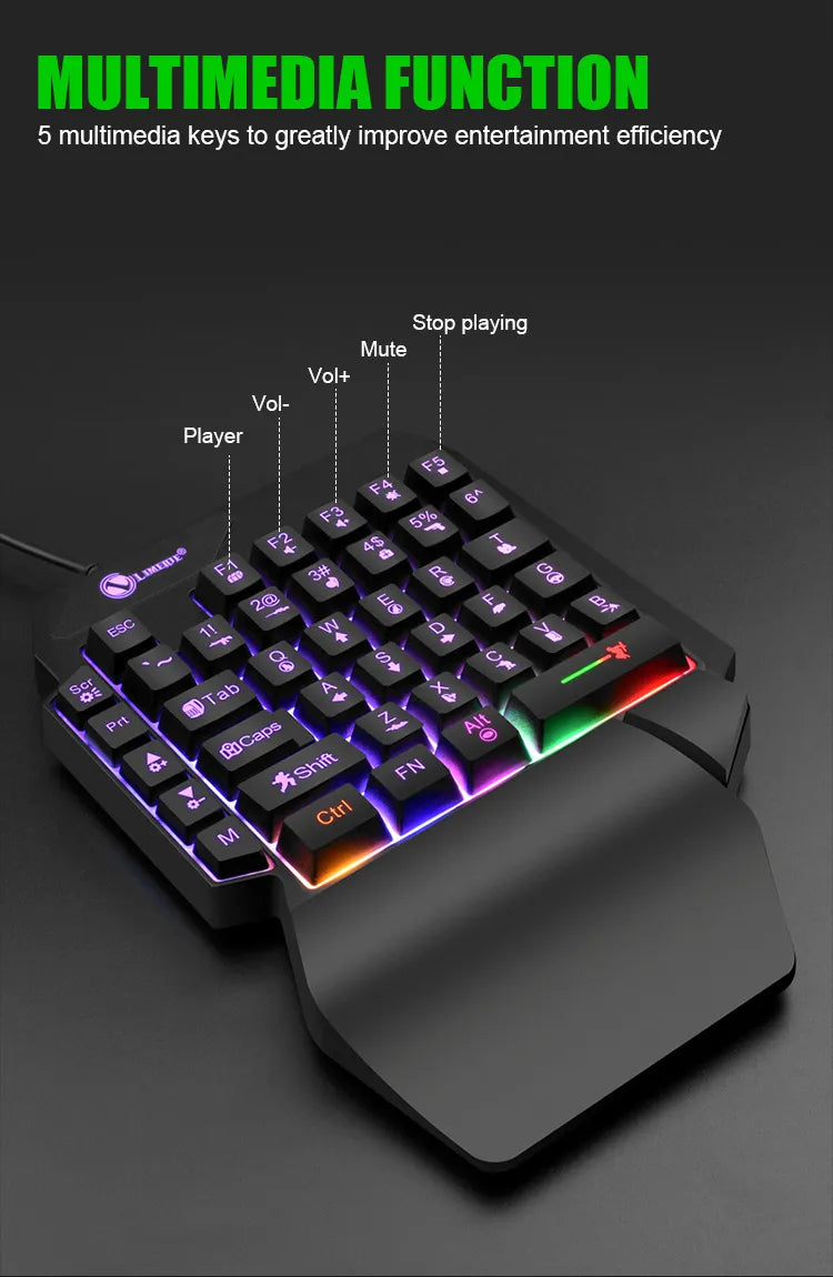 Luminous Gaming Mechanical Keyboard Mouse Converter