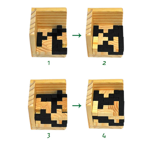 Creative 3D Puzzle Luban Interlocking Wooden Toy Early Educational Toys Puzzles